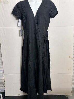 Babaton | Dresses | Aritzia Babaton Lexia Dress Formal Navy Polka Dot Floor  Length Wrap Dress | Poshmark